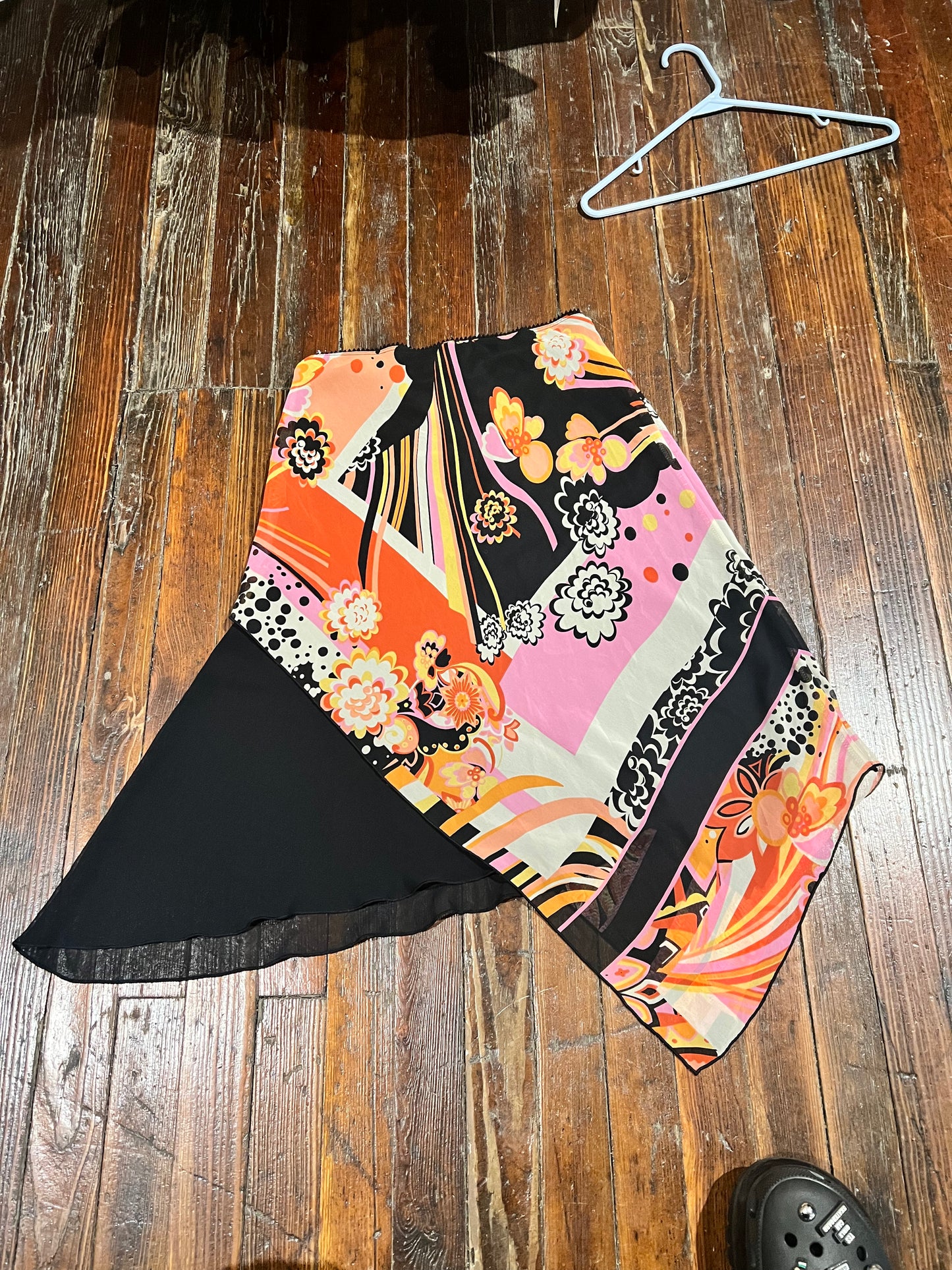 Asymmetrical Midi Skirt, Y2K (S)