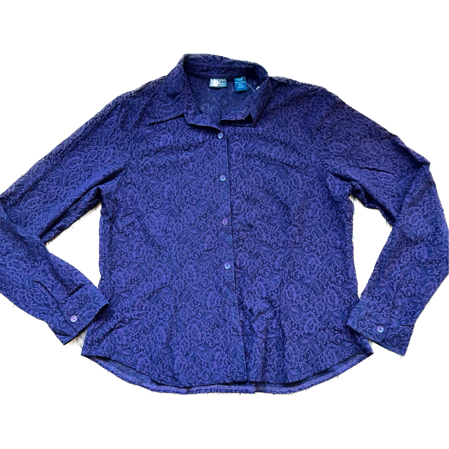 Purple Lace Button Up (XL)