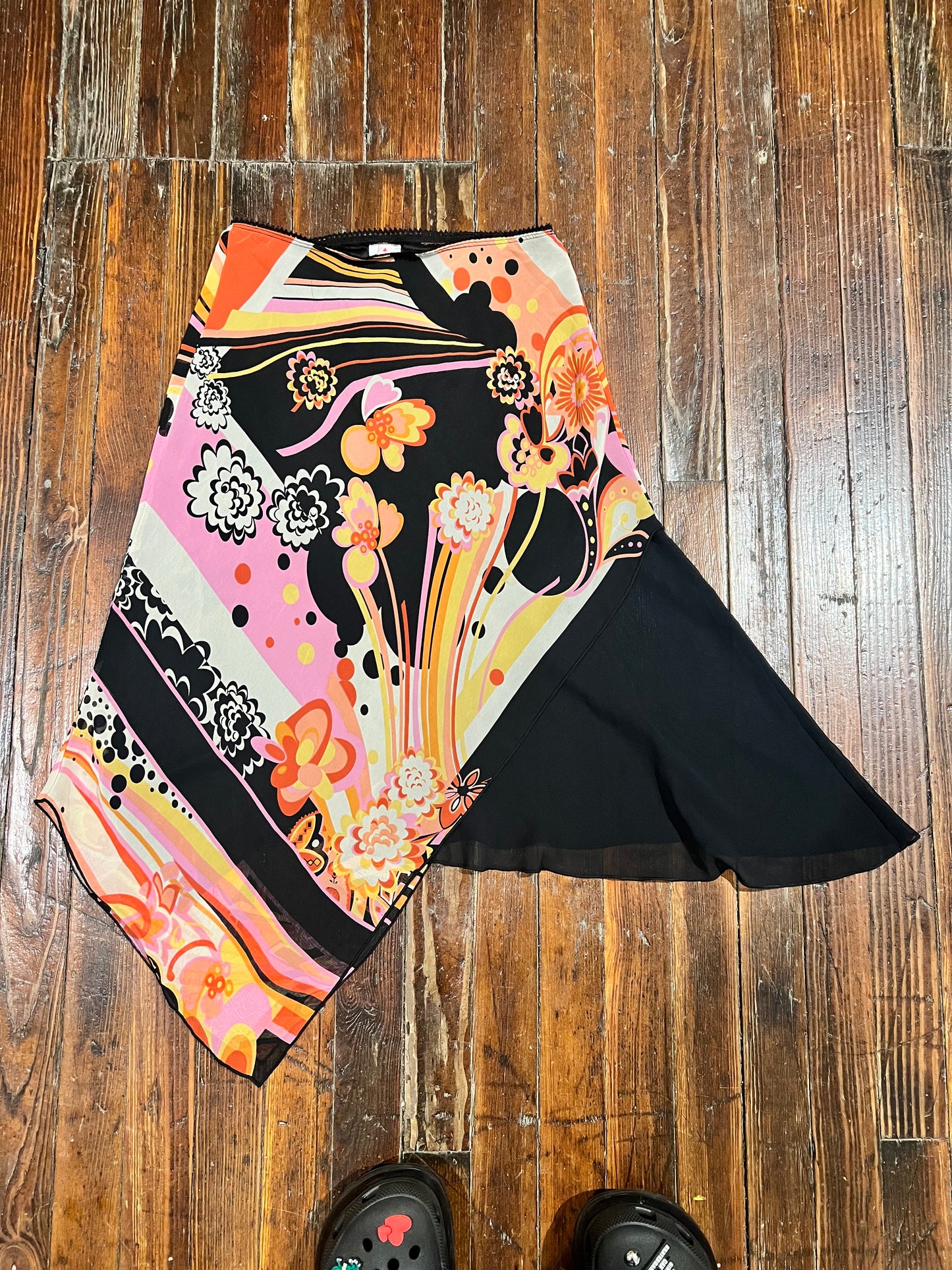 Asymmetrical Midi Skirt, Y2K (S)