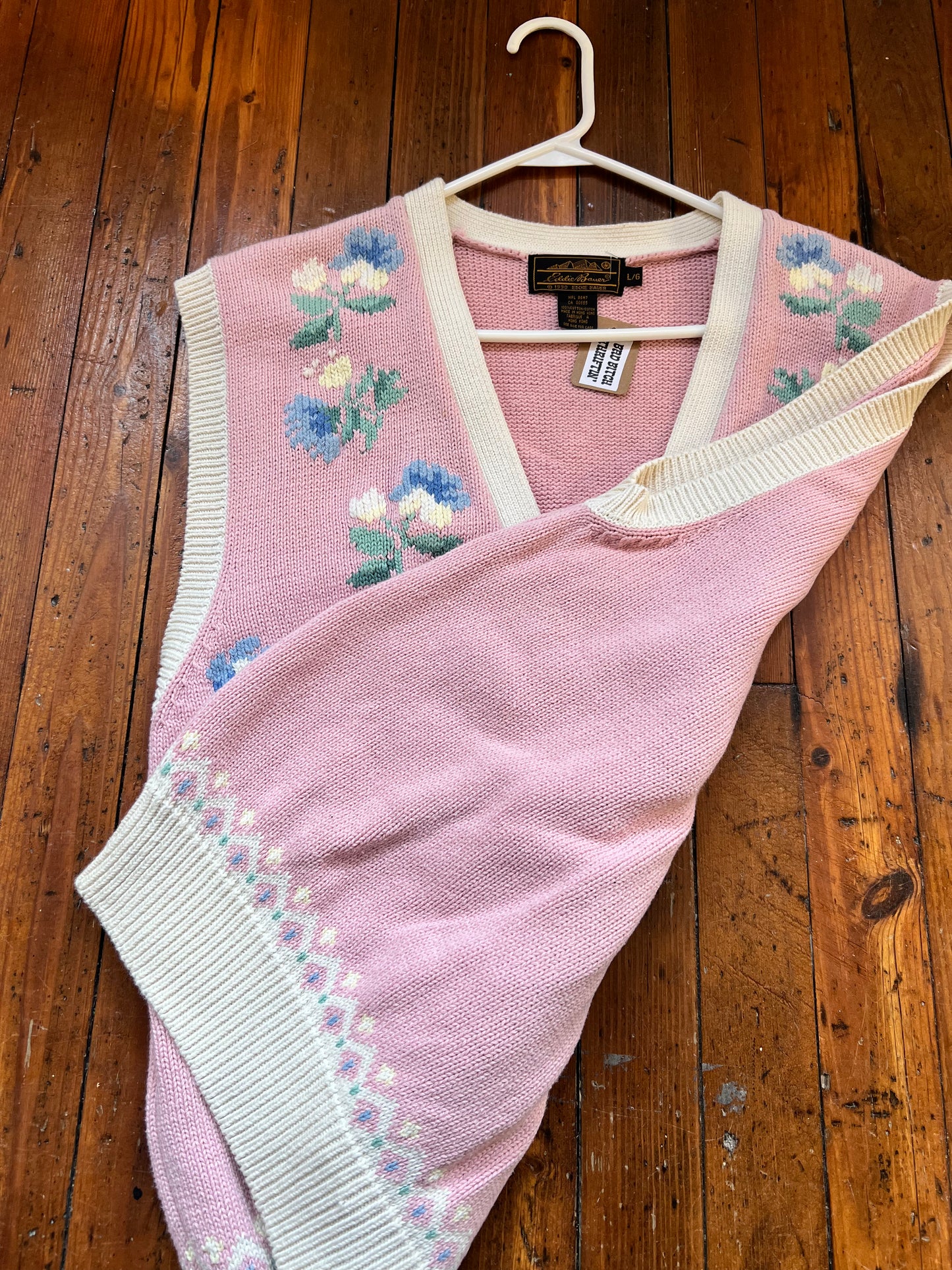 Floral Embroidered Vintage Vest (L)