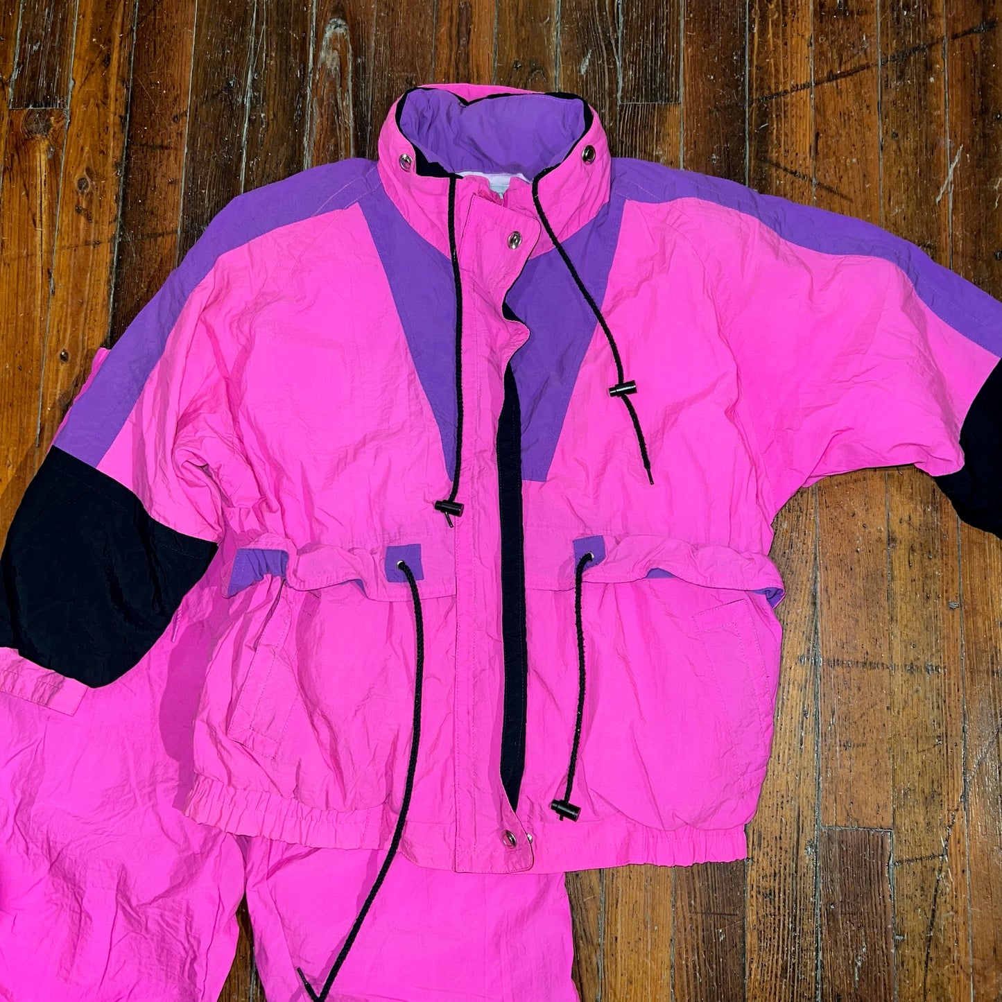 Retro Windbreaker Jumpsuit Set (L)