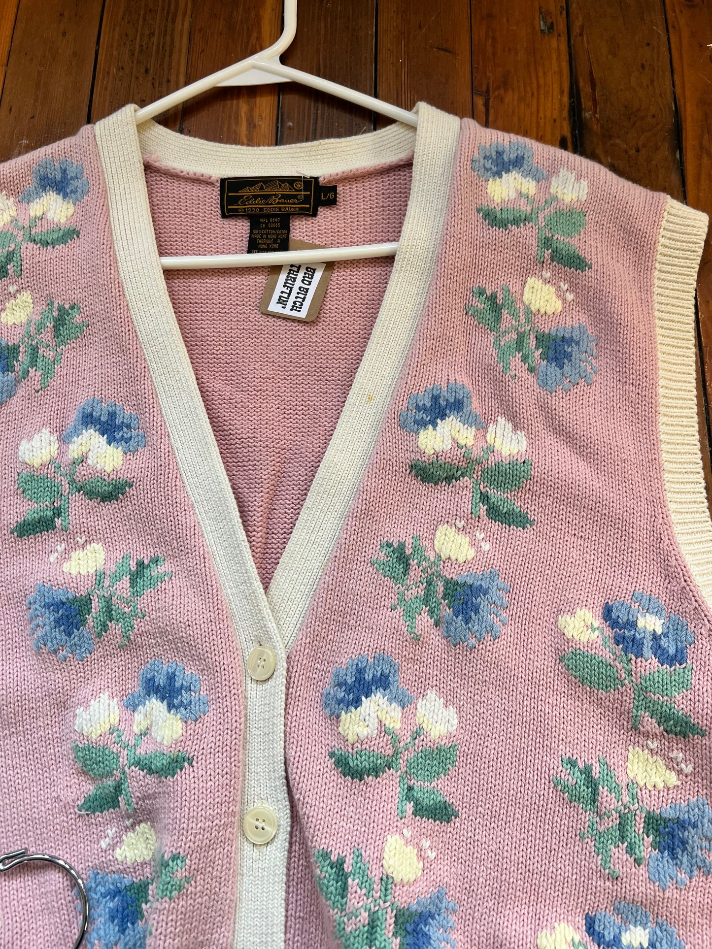 Floral Embroidered Vintage Vest (L)