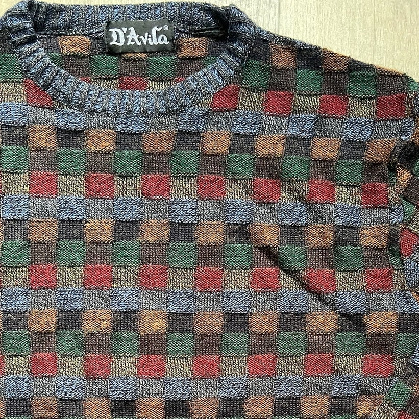 Vintage Checkered Sweater