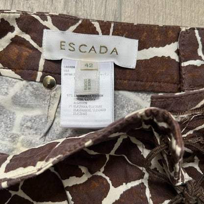 ESCADA Giraffe Print Lace-up Pants