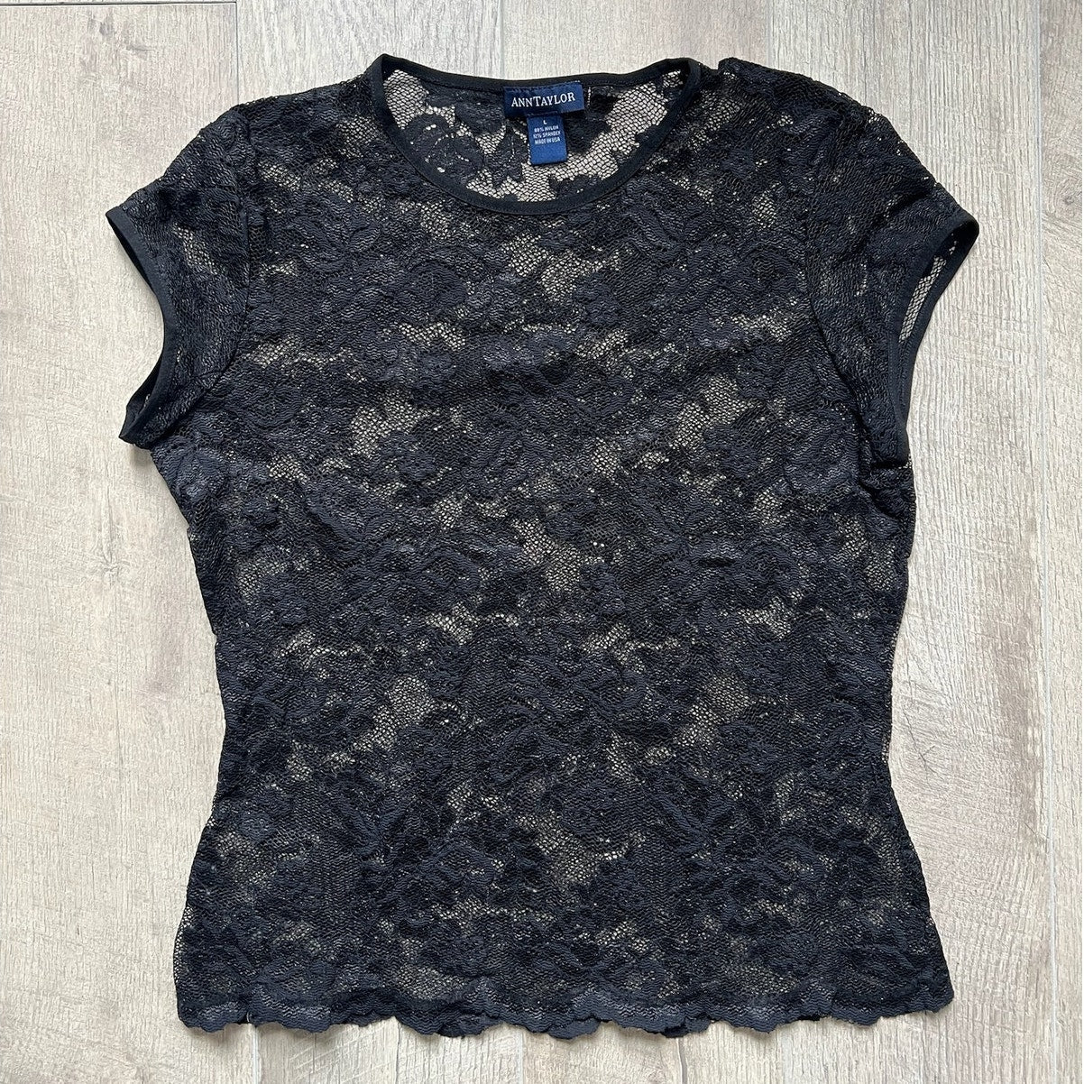 Black Lace Tee Y2K