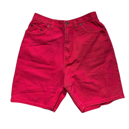 Red Vintage Mom Shorts