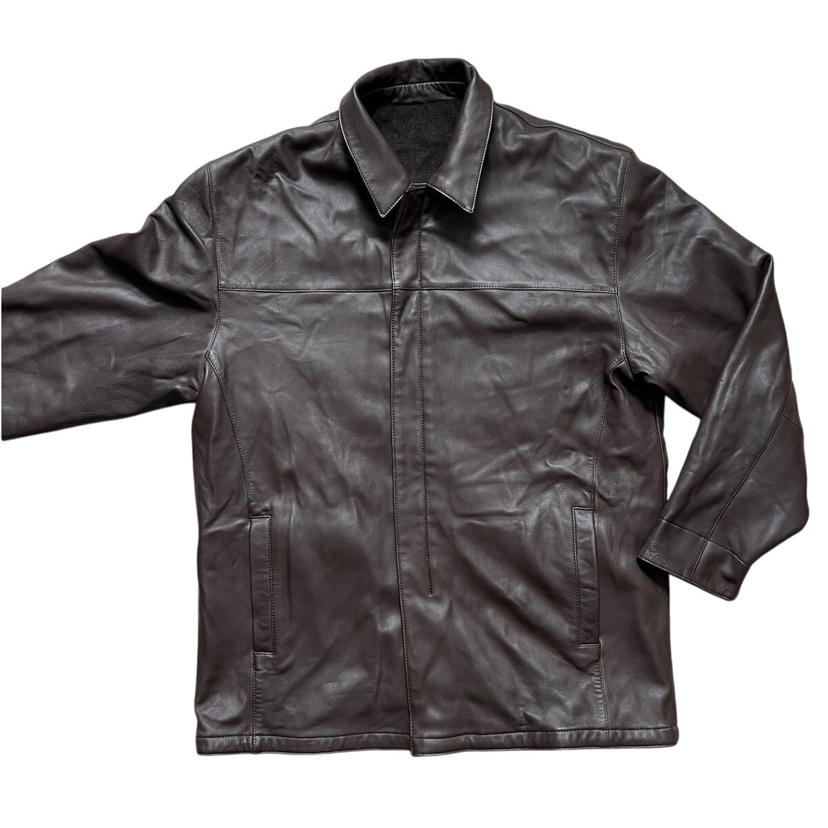 Missani Men's Leather Reversible Jacket