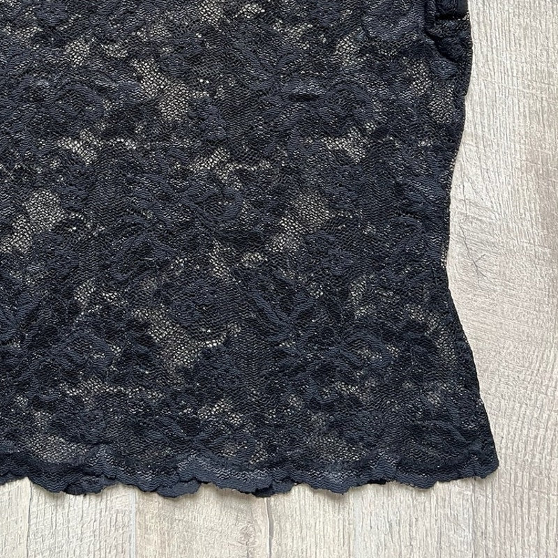 Black Lace Tee Y2K