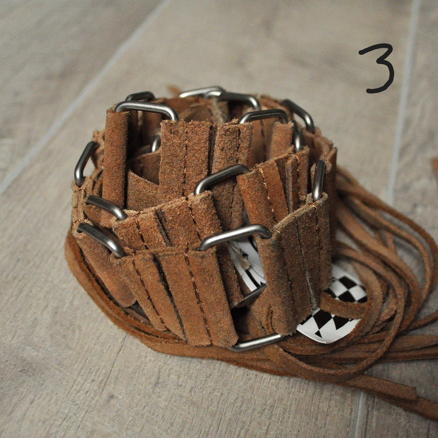 Suede and Chain Belt with Fringe