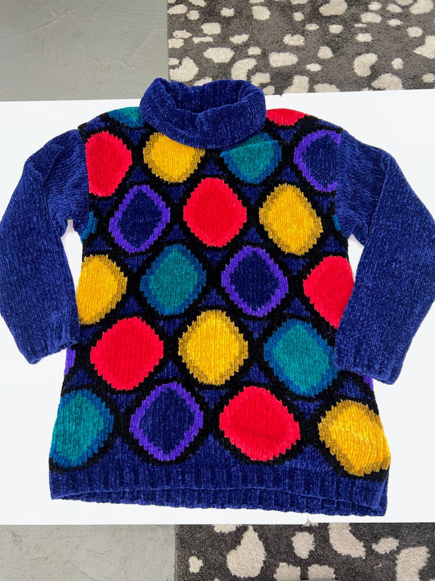 Colorful Turtle Neck Sweater (S)
