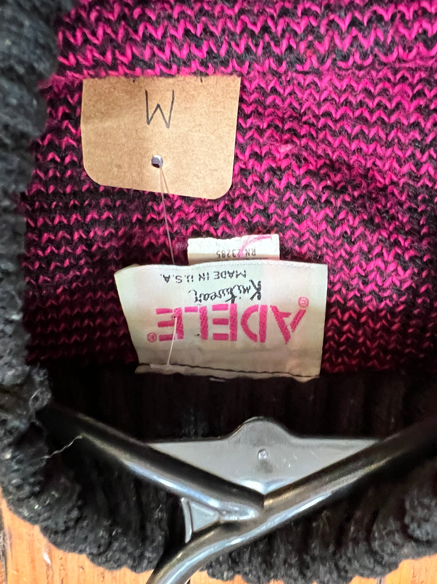 Pink Buffalo Plaid Vintage Sweater (M)
