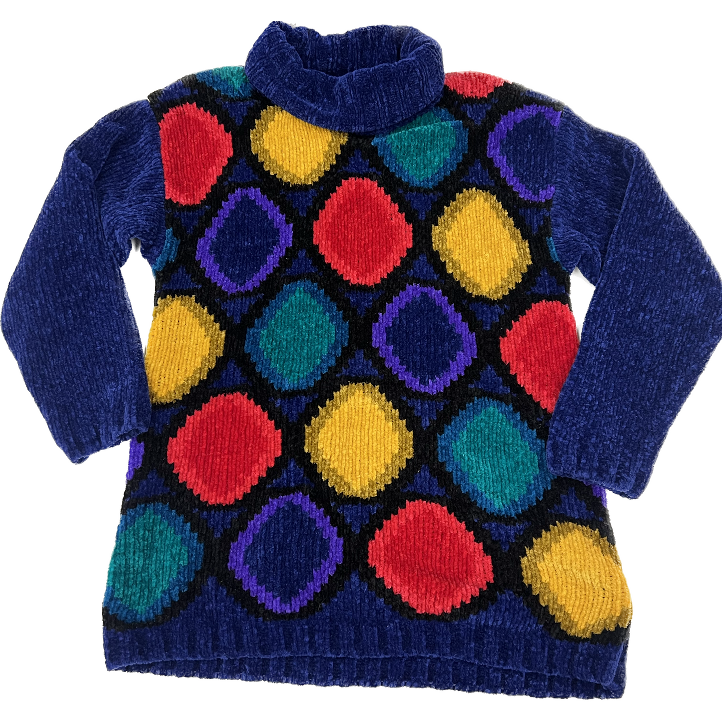 Colorful Turtle Neck Sweater (S)