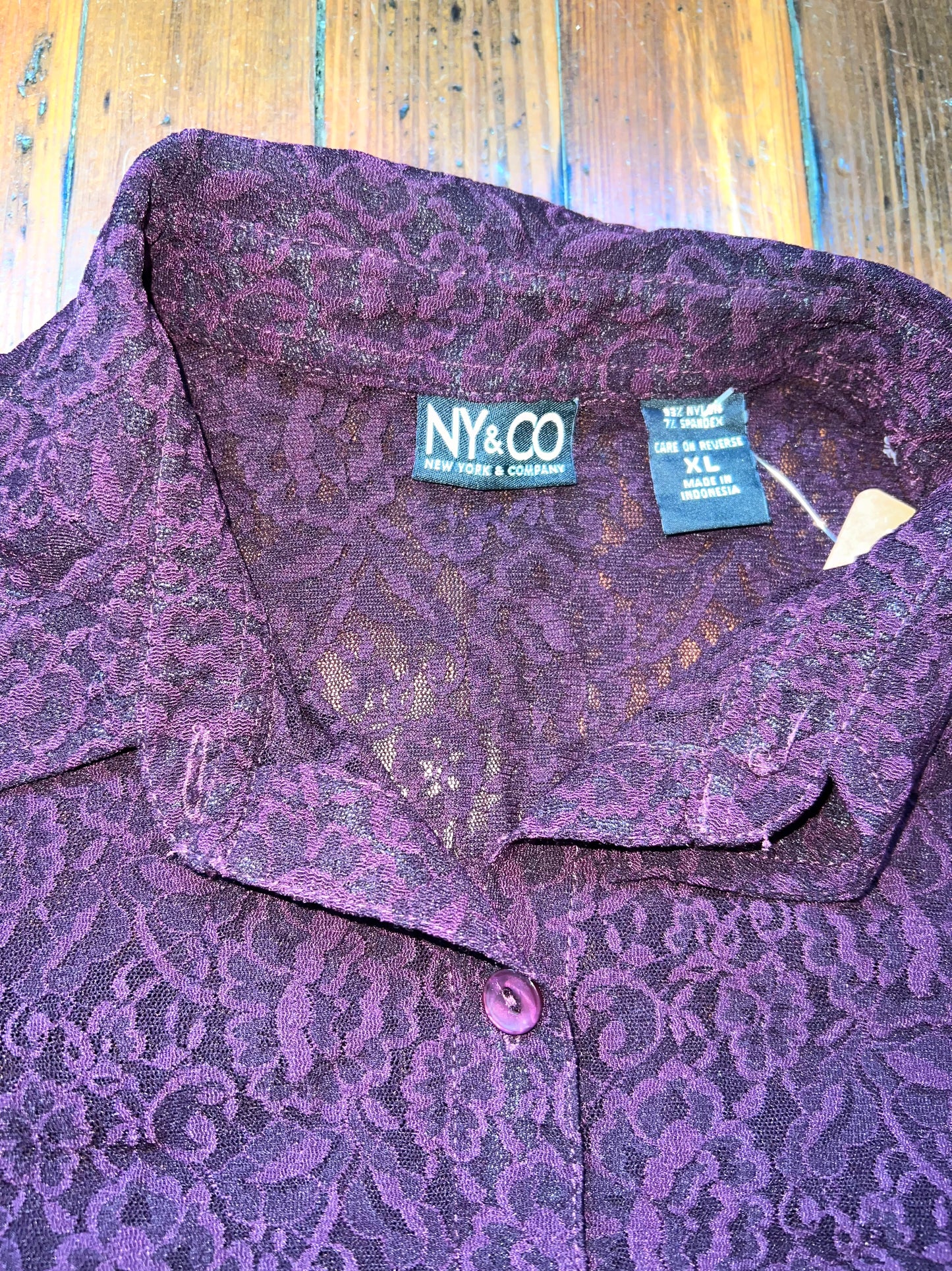 Purple Lace Button Up (XL)