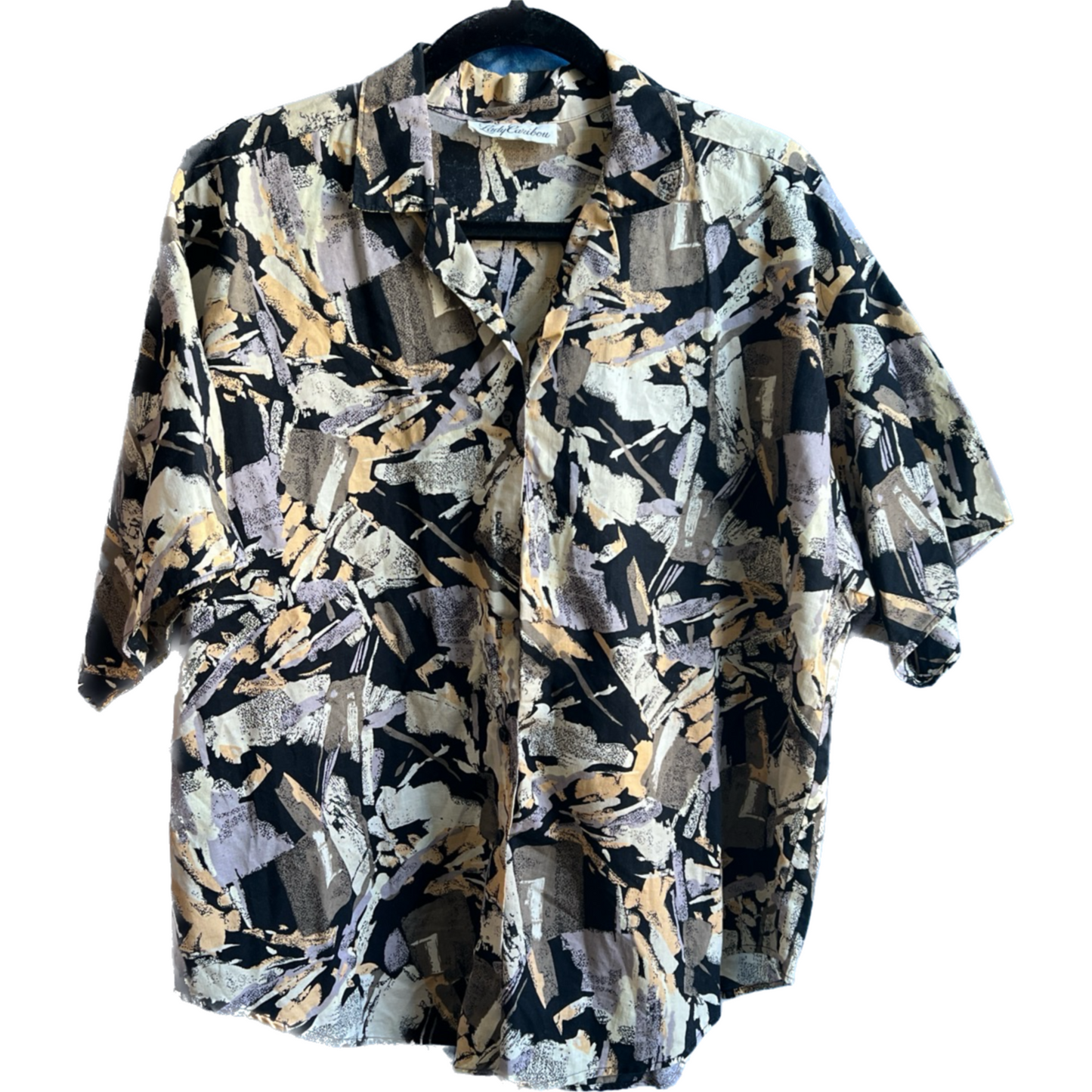 Vintage Abstract Button Up (XL)